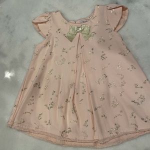 Toddler pink and gold top